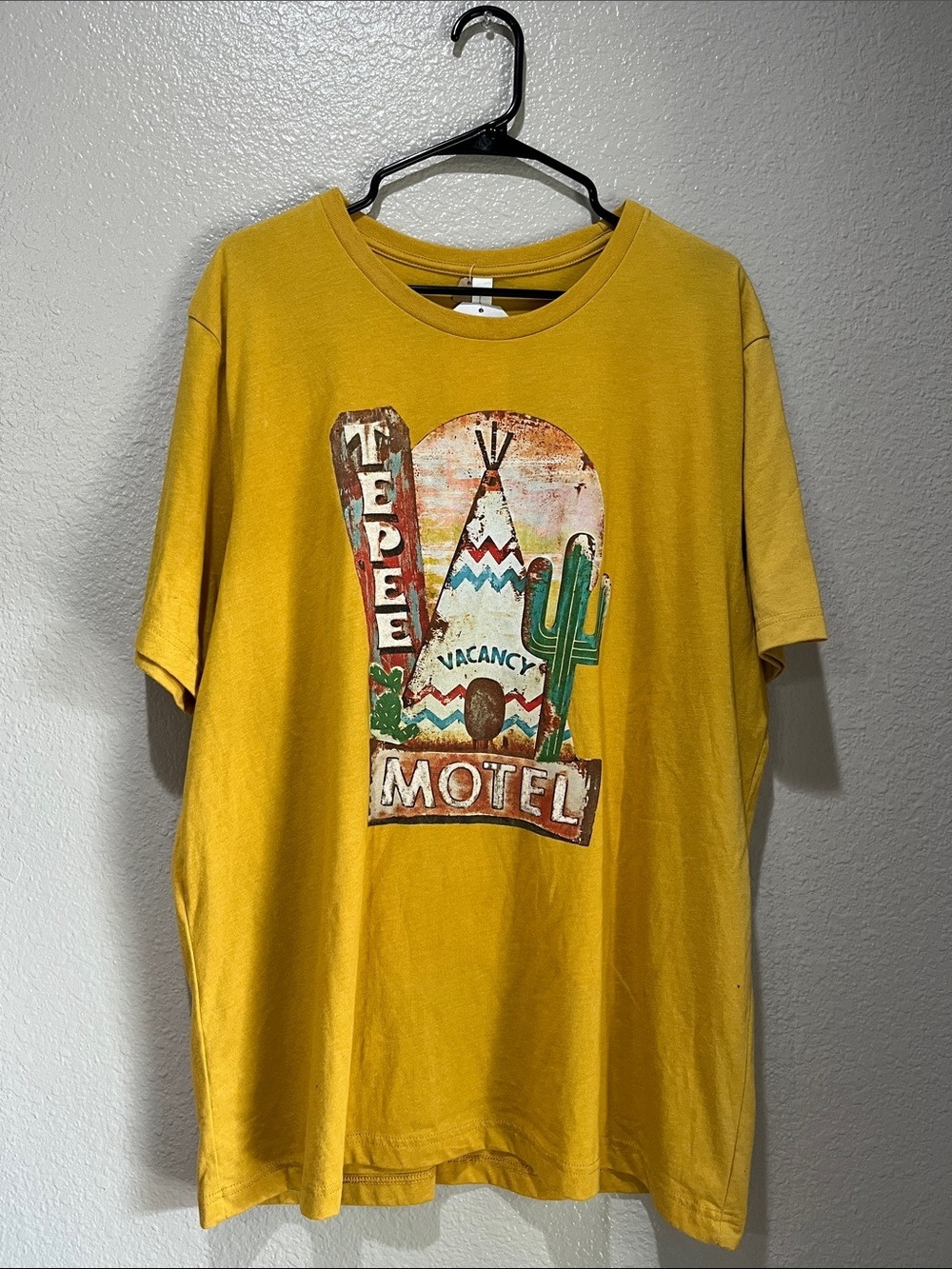 Bella Canvas Mustard Yellow Short Sleeve Graphic Tee 2XL Casual Vacay Southwest